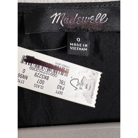 Madewell Women's Brushed Ruched-Front Top Black Size 0 - Picture 6 of 9